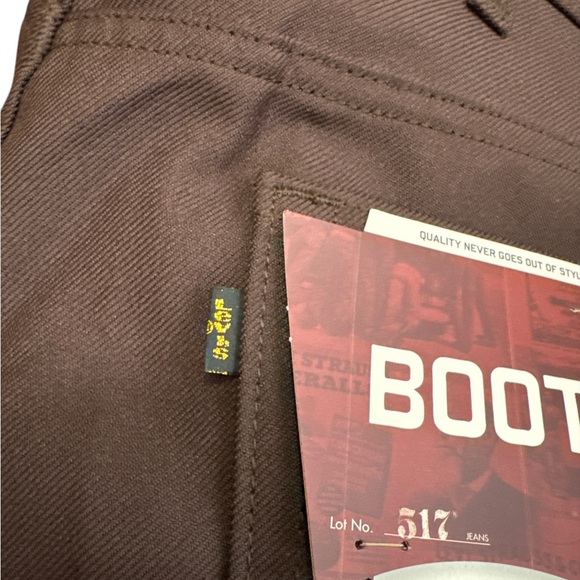 Vintage Levi’s Jeans 517 Bootcut Brown Men’s Size‎ 38x34 NWT’S Polyester Pants - Picture 11 of 11